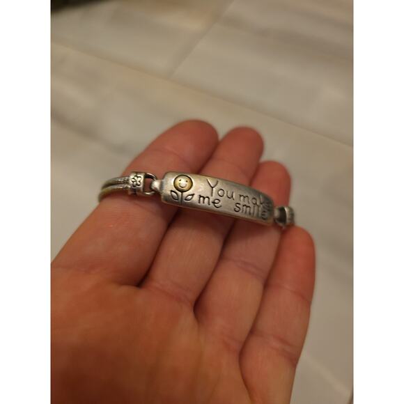 Brighton Silver Plated Charm Bracelet You Make Me Smile - Picture 16 of 16